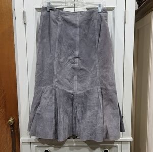 Jessica London Brushed Leather Skirt